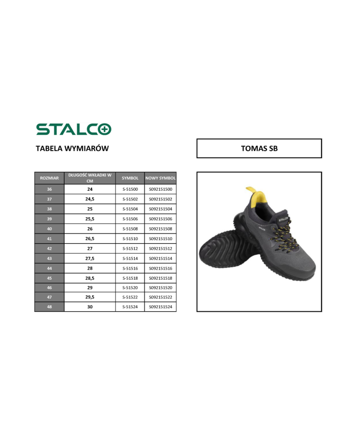 Półbut roboczy "Tomas" roz. 39 - Stalco | Wygoda i bezpieczeństwo