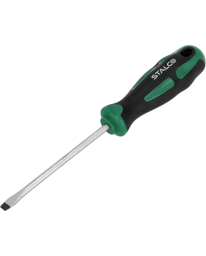 Wkrętak płaski STALCO 5x100 mm CrV - Wysoka jakość i trwałość Wkrętak płaski STALCO 5x100 mm CrV - Wysoka jakość i trwałość