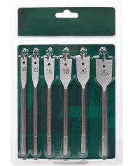 STALCO Kpl. Wierteł Piórowych 10-25 mm - 6 El. Wysoka Jakość