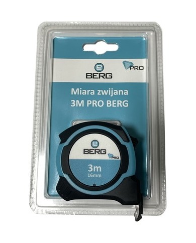 Miara zwijana BERG 3m PRO - Precyzyjne pomiary w każdej sytuacji Miara zwijana BERG 3m PRO - Precyzyjne pomiary w każdej sytuacji