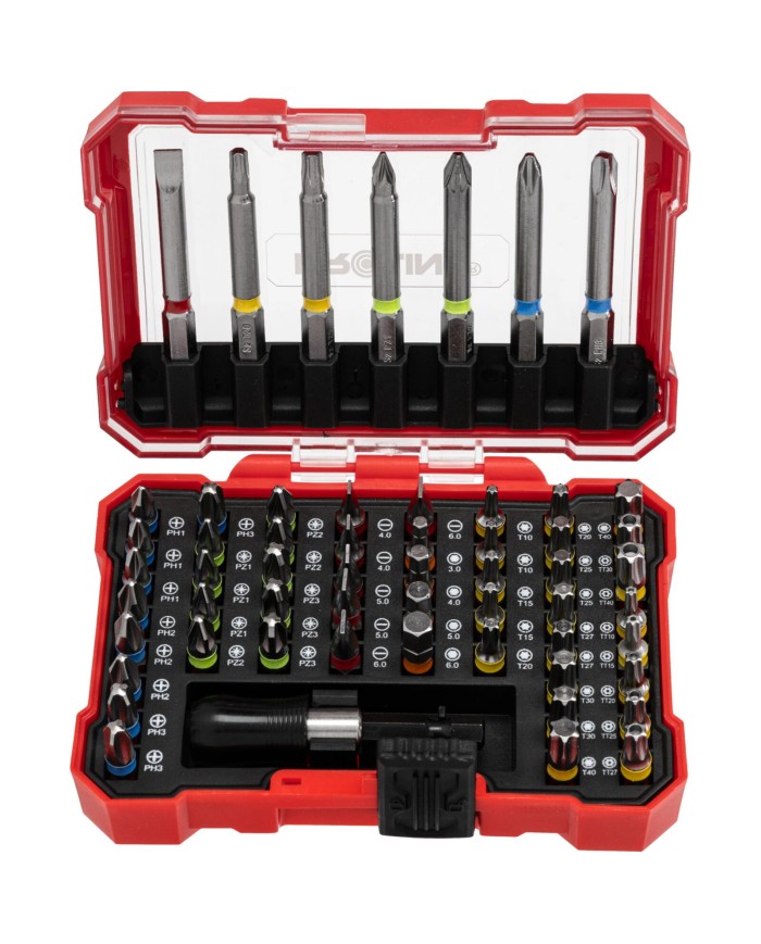 Zestaw końcówek z uchwytem 57 szt. - Wysoka jakość i trwałość Zestaw końcówek z uchwytem 57 szt. - Wysoka jakość i trwałość