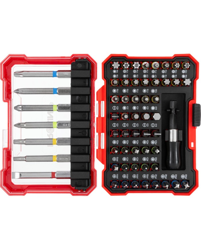 Zestaw końcówek z uchwytem 57 szt. - Wysoka jakość i trwałość Zestaw końcówek z uchwytem 57 szt. - Wysoka jakość i trwałość