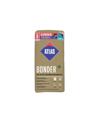 Klej gipsowy ATLAS BONDER 20kg - Wysoka jakość i wydajność Klej gipsowy ATLAS BONDER 20kg - Wysoka jakość i wydajność