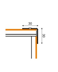 Kątownik Borck 30x30 ALU złoto 03 0,9m - Wysoka jakość i trwałość
