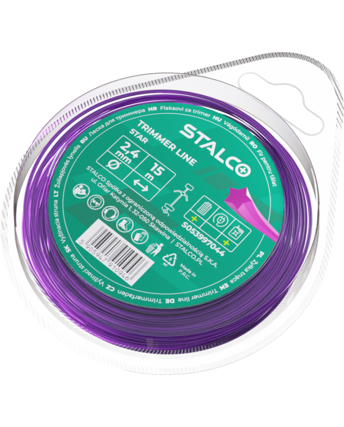 Żyłka tnąca gwiazdka Star 2,4mm x 15m - Wysoka jakość i trwałość
