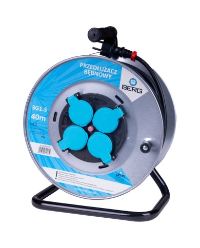 Przedłużacz bębnowy H05RR-F 3x1,5mm 40m - Wysoka jakość! Przedłużacz bębnowy H05RR-F 3x1,5mm 40m - Wysoka jakość!