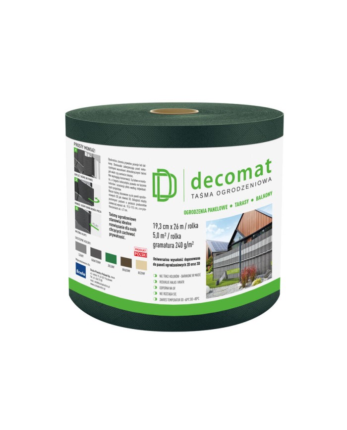 Scala Decomat Taśma ogrodzeniowa 19,3x2600cm ZIELONA - Kup teraz!