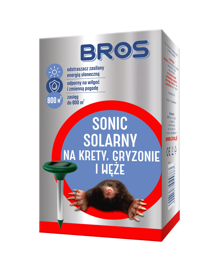 BROS Sonic Solarny - Skuteczny odstraszacz krety