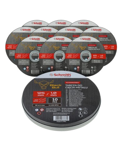Tarcza do Metalu 125x1,0 Black Bull - 10 sztuk w zestawie Tarcza do Metalu 125x1,0 Black Bull - 10 sztuk w zestawie