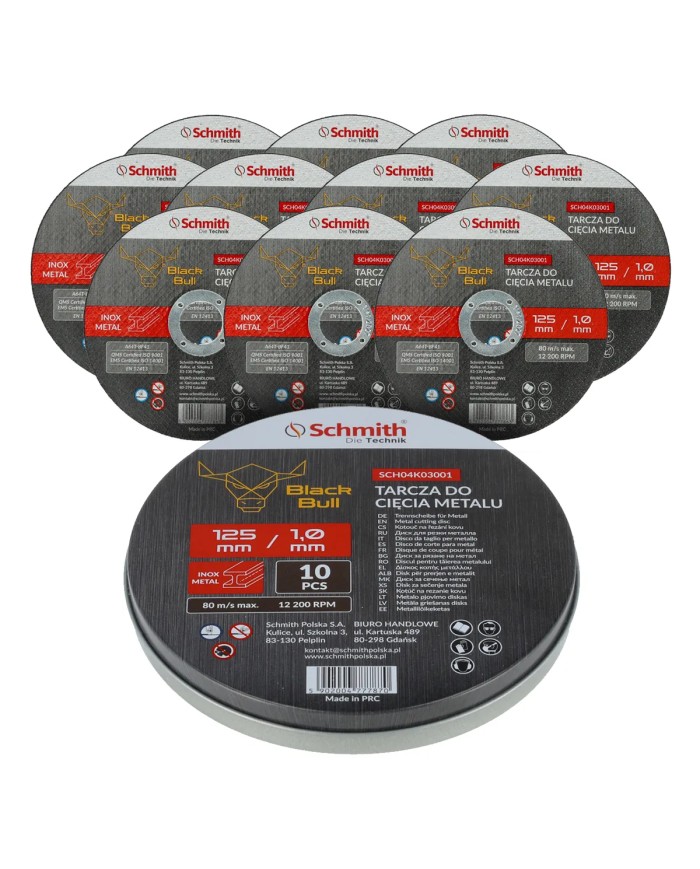 Tarcza do Metalu 125x1,0 Black Bull - 10 sztuk w zestawie