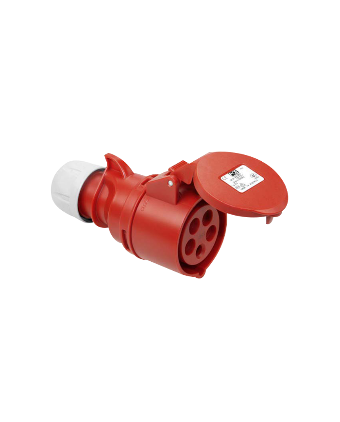 Gniazdo przenośne 32A 5P 400V czerwone IP44 - Wysoka jakość!