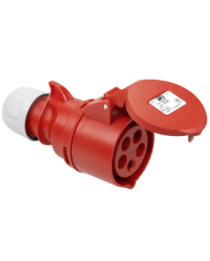 Gniazdo przenośne 32A 5P 400V czerwone IP44 - Wysoka jakość!