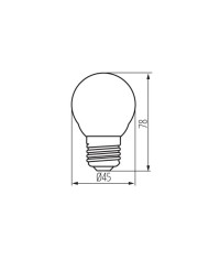 Żarówka LED E27 XLED G45 4,5W 2700K 470lm - Ciepłe Światło