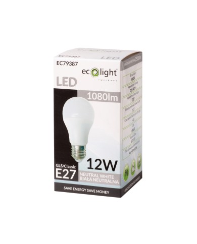 Żarówka LED E27 12W 1090lm - Neutralne Światło, Wysoka Jakość Żarówka LED E27 12W 1090lm - Neutralne Światło, Wysoka Jakość