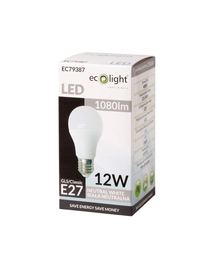 Żarówka LED E27 12W 1090lm - Neutralne Światło, Wysoka Jakość