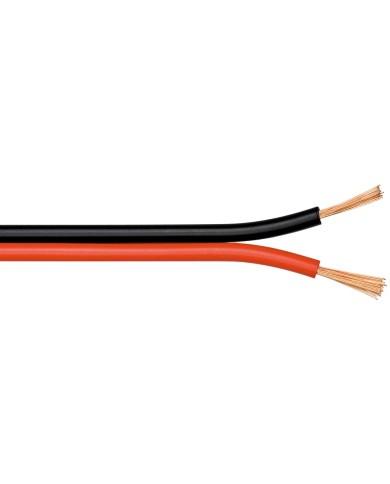 Przewód głośnikowy CCA 2x0,75mm czerwony - 1mb, wysoka jakość Przewód głośnikowy CCA 2x0,75mm czerwony - 1mb, wysoka jakość
