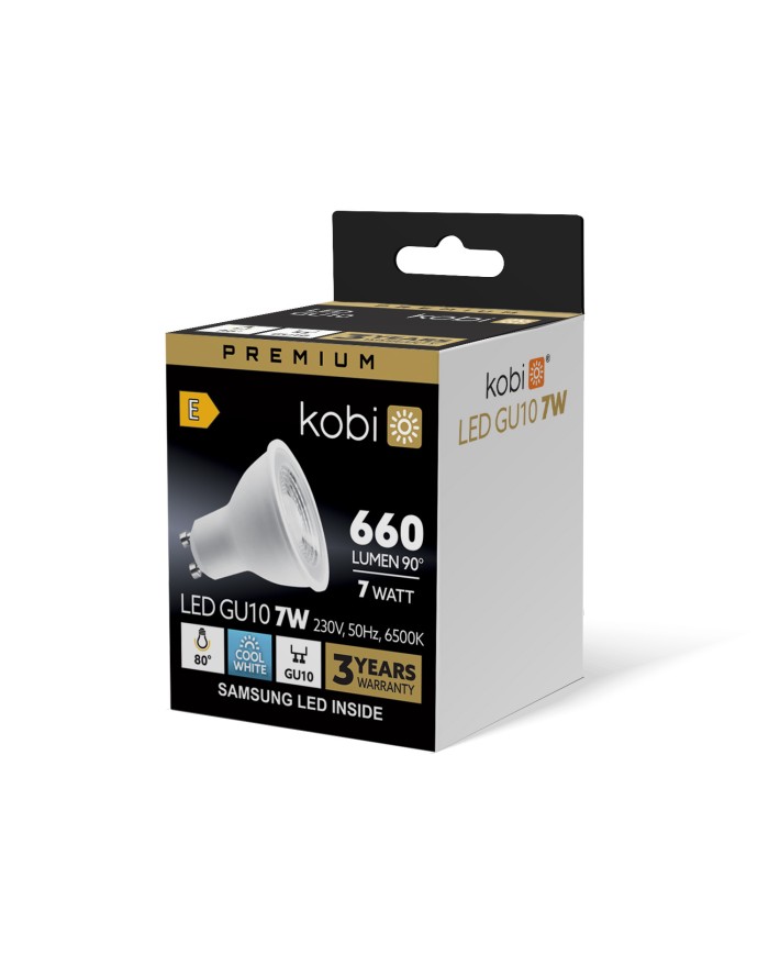 Żarówka LED GU10 7W PREMIUM ZIMNOBIAŁA dioda SAMSUNG - Wysoka Jakość