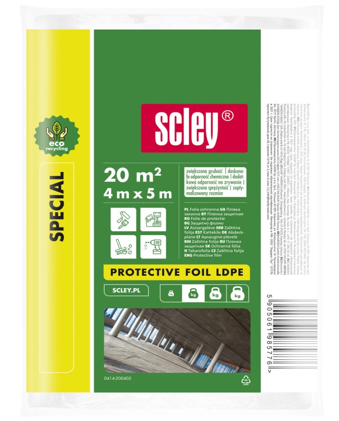 Folia remontowa LDPE ECO Special 4x5 m, gr. 0,02 mm - Scley