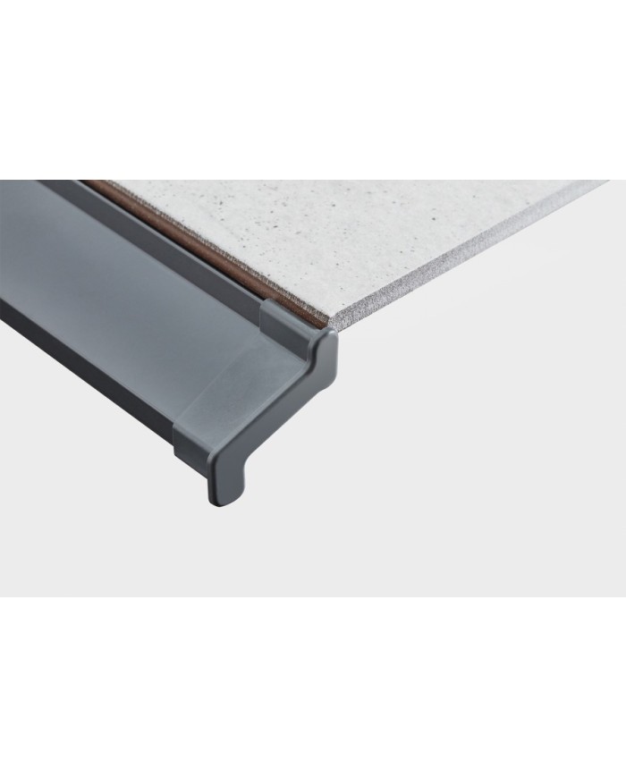 Zaślepki do profilu balkonowego OKAP100 2 szt. grafit 7024