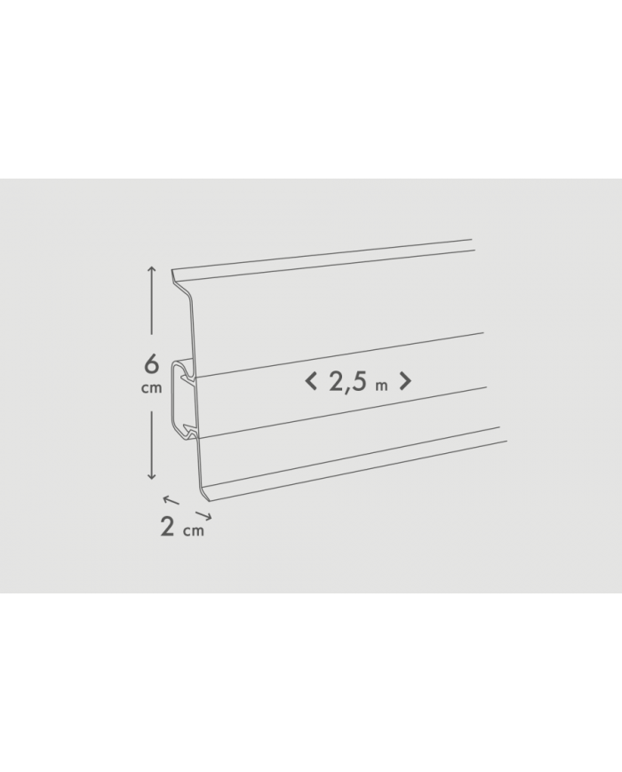 Zakończenia do listwy CEZAR60 20x60mm - 1 kpl 2 szt. Amaranta