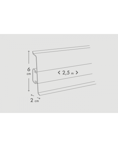 Zakończenia do listwy CEZAR60 20x60mm Dąb Alabama - 1 kpl Zakończenia do listwy CEZAR60 20x60mm Dąb Alabama - 1 kpl