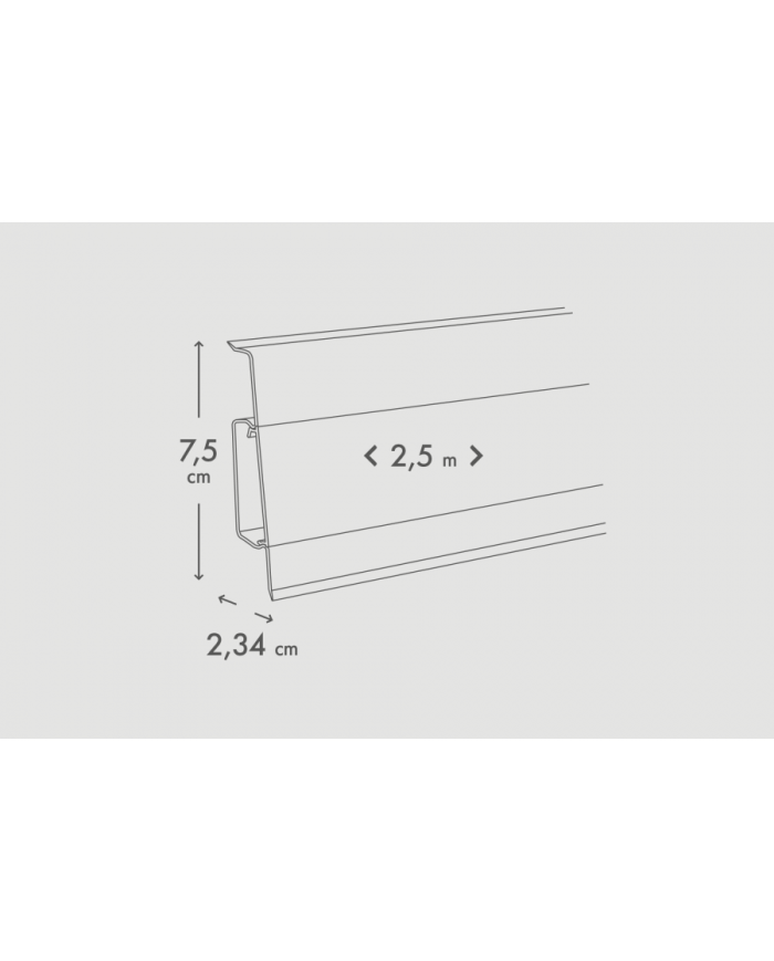 Listwa przypodłogowa Hi-Line PVC 75mm 2,5m Dąb Malajski