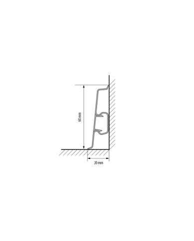 Listwa przypodłogowa PVC CEZAR60 20x60mm Dąb Camas 2,50m Listwa przypodłogowa PVC CEZAR60 20x60mm Dąb Camas 2,50m