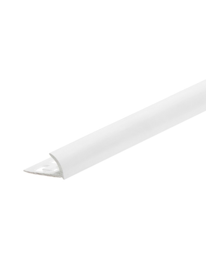 Profil zewnętrzny do glazury PVC 10mm 2,5m Biały - Wysoka Jakość