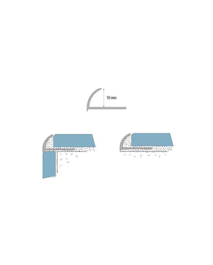 Profil zewnętrzny do glazury PVC 10mm 2,5m Szary Ciemny - Kup Teraz!