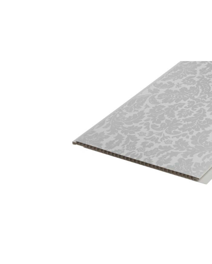 Panel ścienny PVC mat 25cm 2,7m Kwiaty Północy Szary Jasny