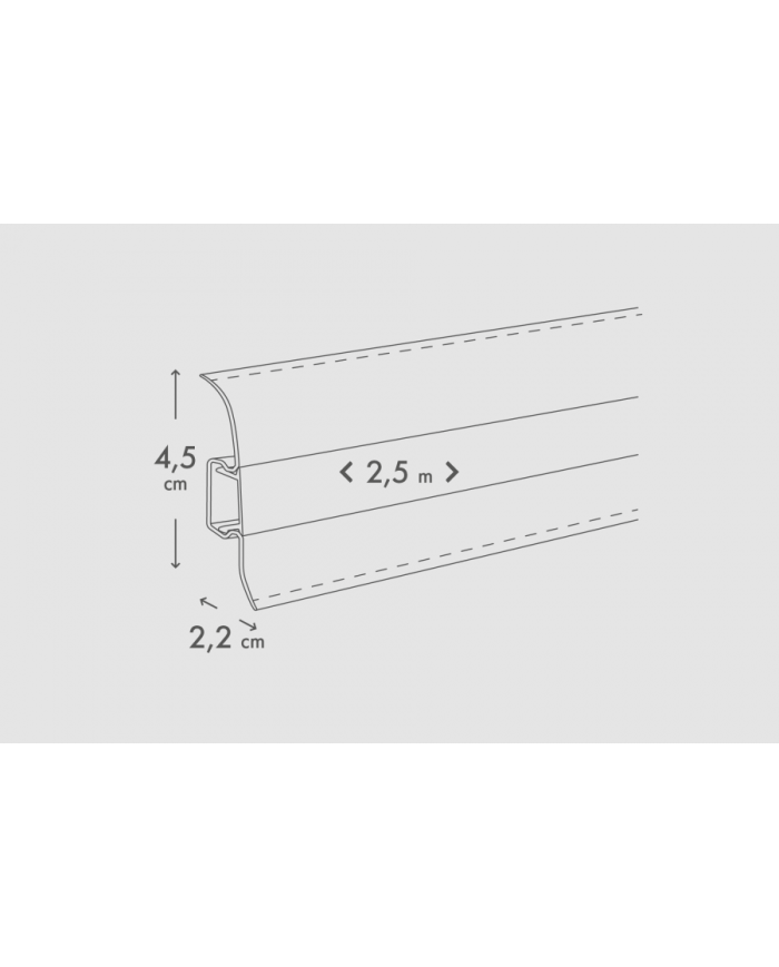 Listwa przypodłogowa Slim PVC 45mm 2,5m Dąb Riverside - elegancja