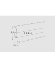 Listwa przypodłogowa Slim PVC 45mm 2,5m Dąb Riverside - elegancja