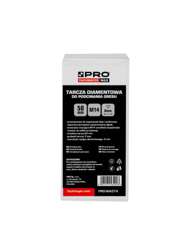 Tarcza diamentowa 50 mm M14 do podcinania gresu - wysoka jakość Tarcza diamentowa 50 mm M14 do podcinania gresu - wysoka jakość