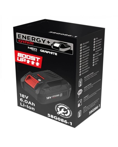 Akumulator Energy+ 18V Li-Ion 6.0Ah - Wydajność i Niezawodność Akumulator Energy+ 18V Li-Ion 6.0Ah - Wydajność i Niezawodność