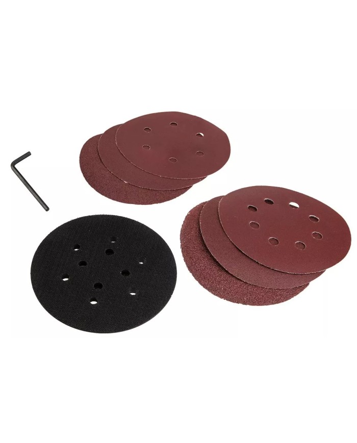 Szlifierka mimośrodowa 450W z walizką i tarczą 125/150 mm