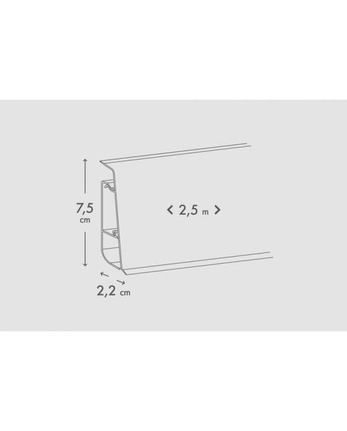Listwa przypodłogowa PVC Hi Line Prestige 2,50m Ateny Mat - Elegancja