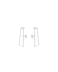 Zakończenia Hi Line do listwy przypodłogowej Ateny Mat 2szt