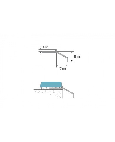 Balkonowy profil okapowy aluminiowy 2m - Grafitowy kolor Balkonowy profil okapowy aluminiowy 2m - Grafitowy kolor