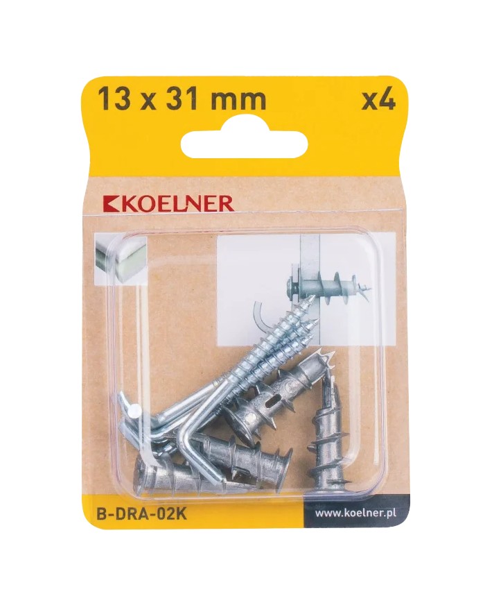 DRAM łącznik samowiercący do płyt g-k 13x31 mm - blister 4 szt.
