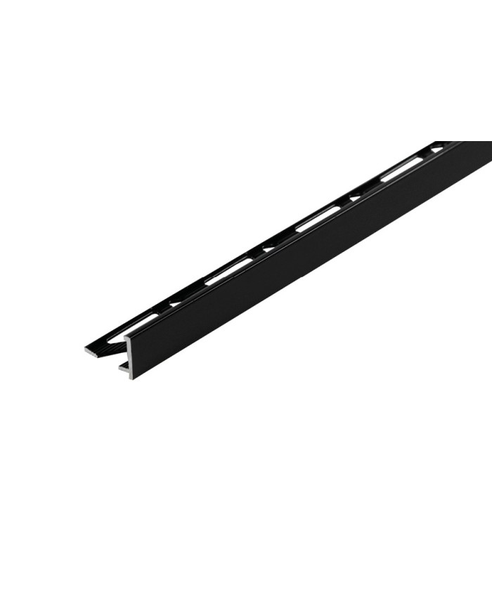 Profil do glazury AL narożny 10x18 mm 2,50 m Czarny RAL 9005 MAT