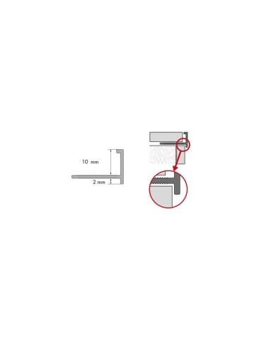 Profil do glazury AL narożny 10x18 mm 2,50 m Czarny RAL 9005 MAT Profil do glazury AL narożny 10x18 mm 2,50 m Czarny RAL 9005 MAT