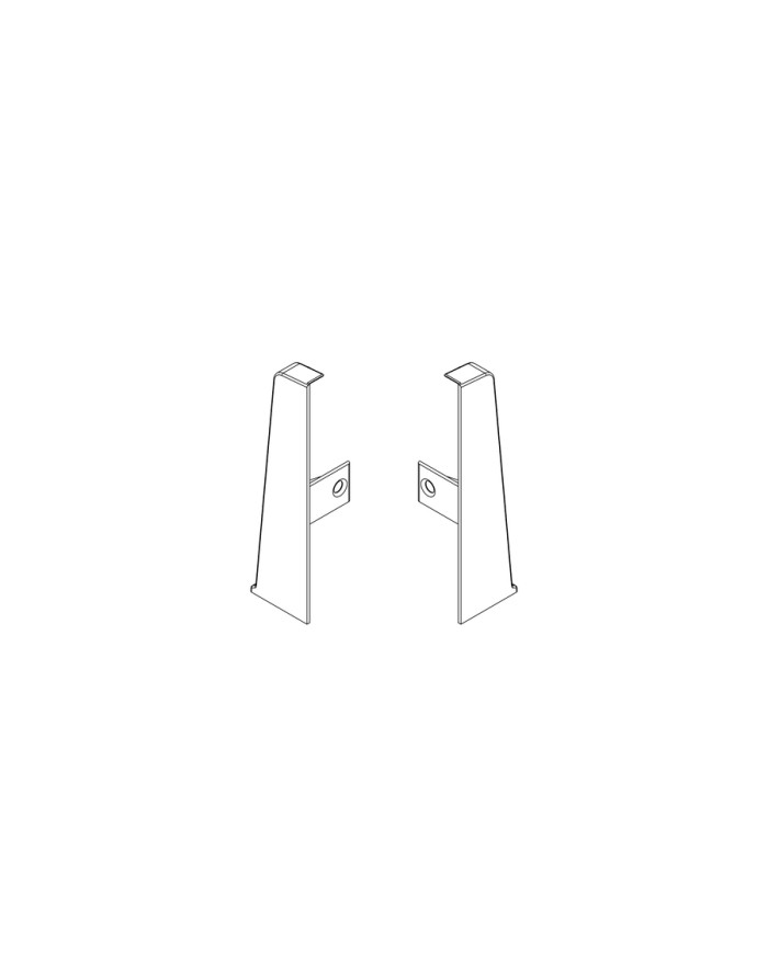 Zaślepka lewa i prawa Hi-Line Dąb Malajski 2szt - Listwa Przypodłogowa