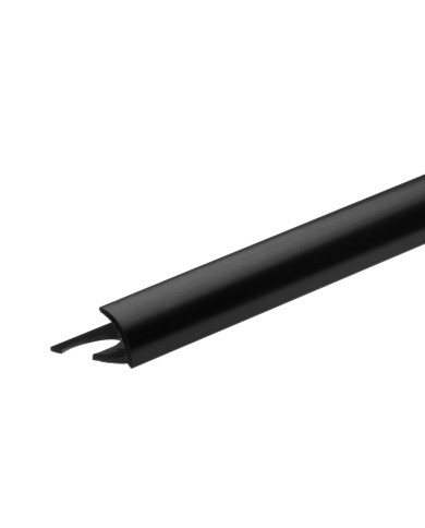 Profil zewnętrzny do glazury PVC 12mm 2,5m - Czarny kolor Profil zewnętrzny do glazury PVC 12mm 2,5m - Czarny kolor