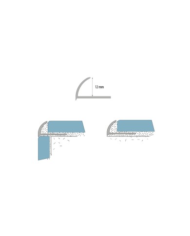 Profil zewnętrzny do glazury PVC 12mm 2,5m - Czarny kolor Profil zewnętrzny do glazury PVC 12mm 2,5m - Czarny kolor