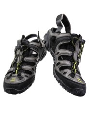 Sandały PU/Dzianina Khaki-Czarny-Ziel 43 - Wygodne i Stylowe