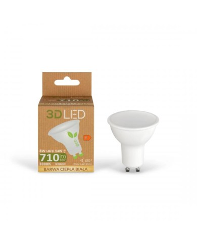 Żarówka LED 8W GU10 710lm Ciepła 3000K - Energooszczędne Oświetlenie Żarówka LED 8W GU10 710lm Ciepła 3000K - Energooszczędne Oświetlenie