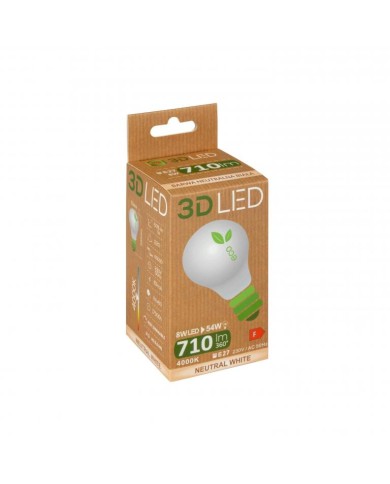 Żarówka LED 8W E27 Kulka 710lm 4000K - Energooszczędna i Jasna Żarówka LED 8W E27 Kulka 710lm 4000K - Energooszczędna i Jasna