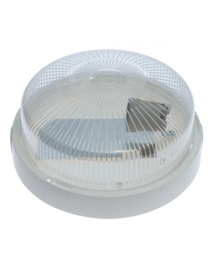 Oprawa oświetleniowa RITA E27 18W IP44 IK10 - Biała, Przezroczysta