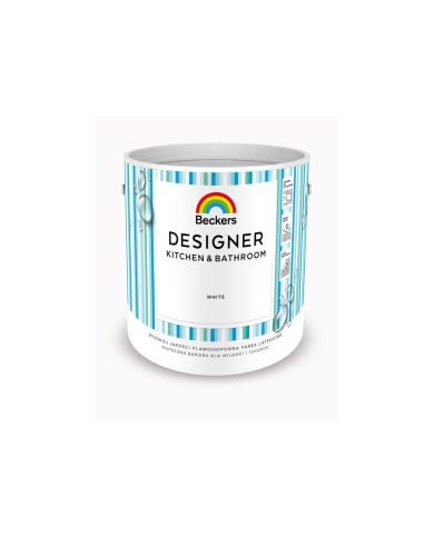 Farba lateksowa Designer Kitchen&Bathroom White 2,5 L BECKERS Farba lateksowa Designer Kitchen&Bathroom White 2,5 L BECKERS