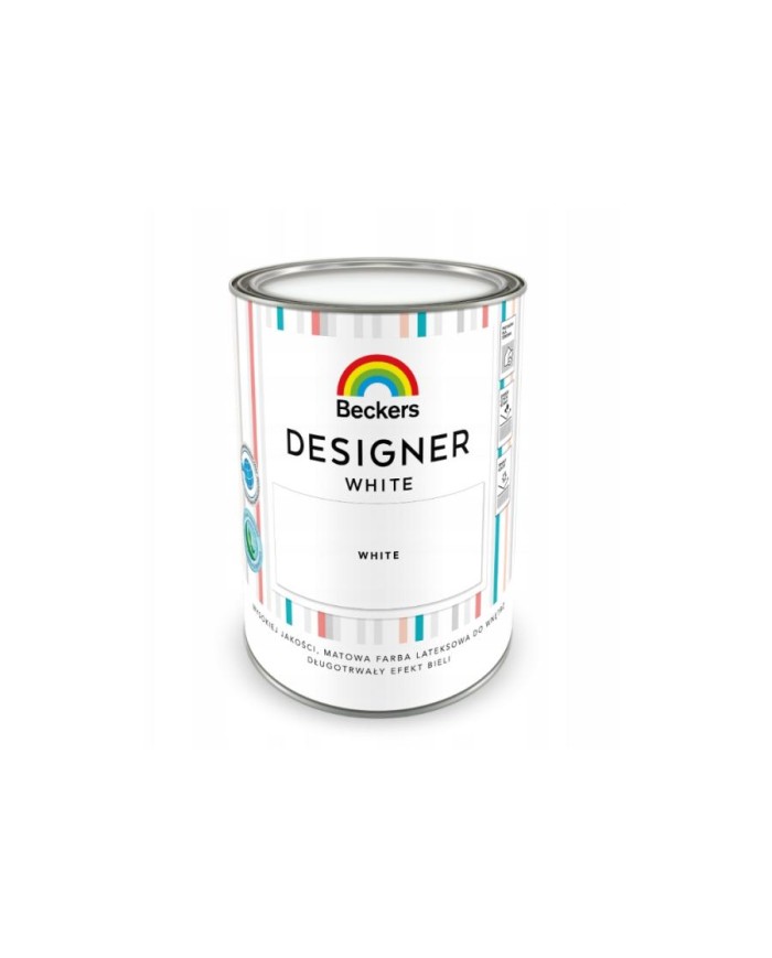 Farba lateksowa Designer White 1 L BECKERS - Wysoka jakość!